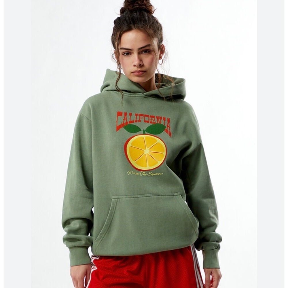 PacSun California Worth The Squeeze Graphic Hoodie Cozy Oversized Small